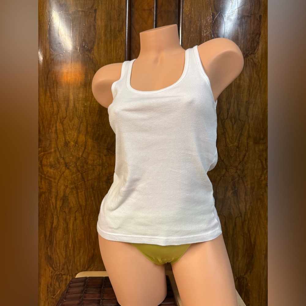 In The Wash Classic White Women's Tank Top Sz S/P